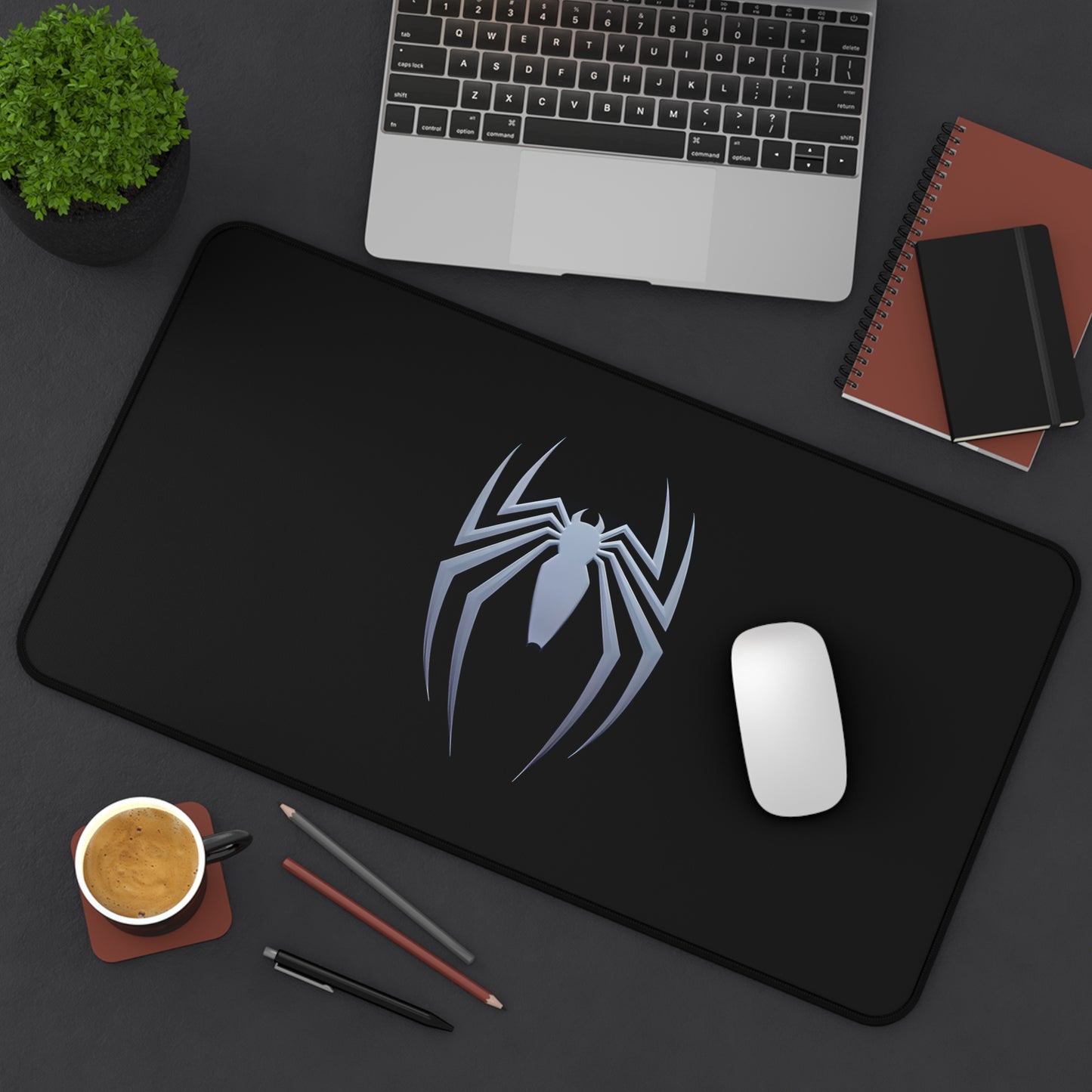 Black Spider-Man Emblem Mousepad